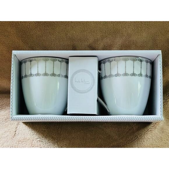 Nicole Miller Boxed Set of Porcelain 16oz Coffee Mugs w/Silver Accents - Picture 4 of 4